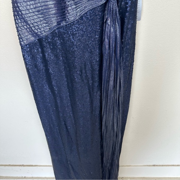 Tadashi Navy Midnight Gown Maxi Dress Size Medium - Picture 4 of 10